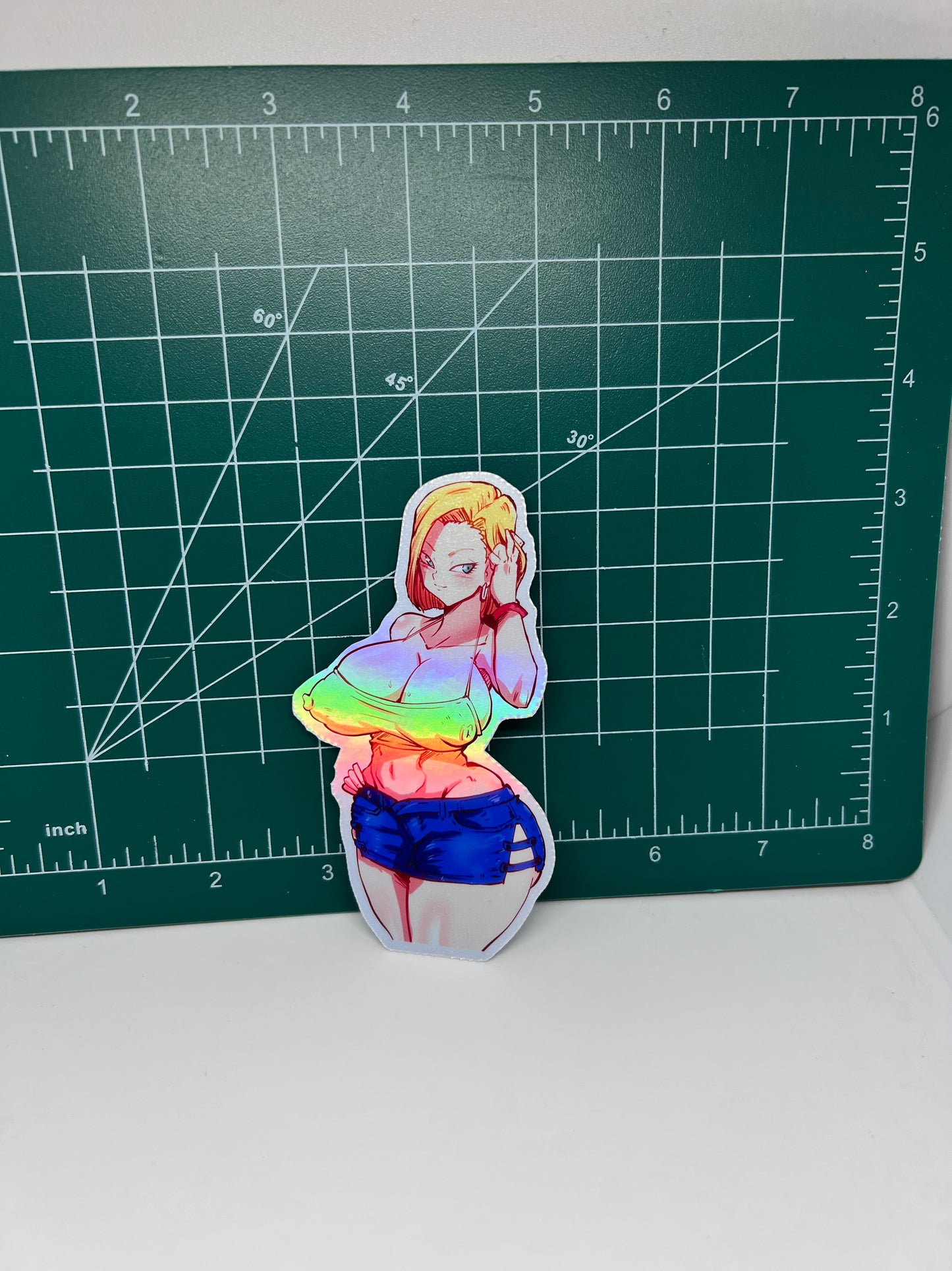 Anime 4" Sexy Android 18, Milk, Bulma,  NSFW vinyl sticker package #4