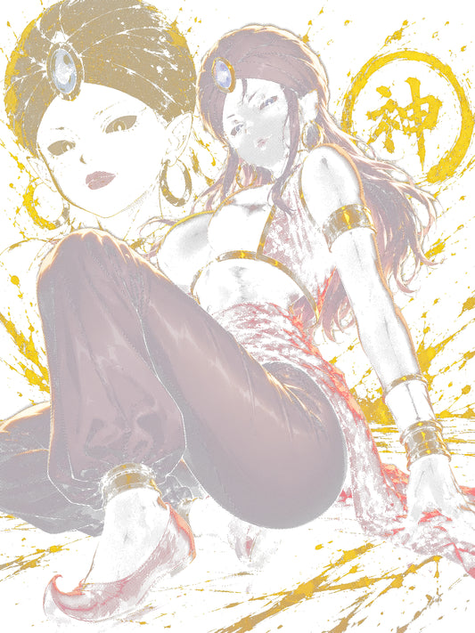 Golden Serpent Empress Anime T-Shirt or DTF Transfer – Halftone