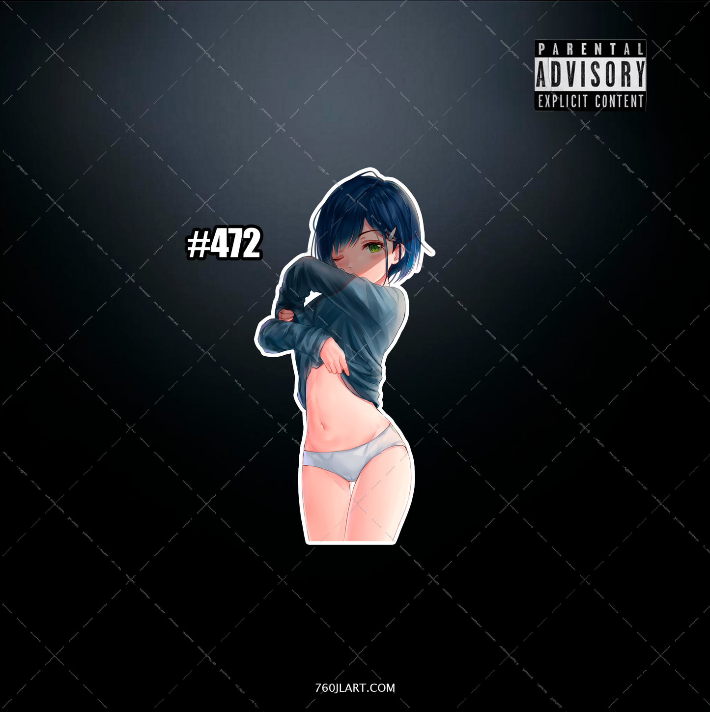 Anime vinyl sticker #472, Sexy Darling in the Franxx - Ichigo, NSFW