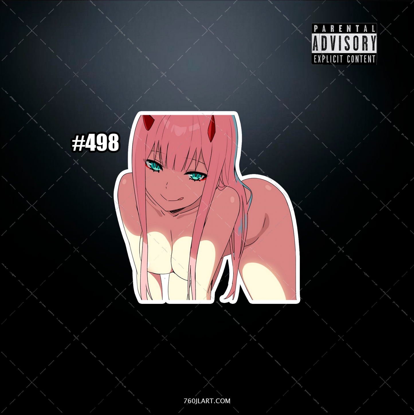 Anime vinyl sticker #498, Sexy Darling in the Franxx - Ichigo, Zero Two NSFW