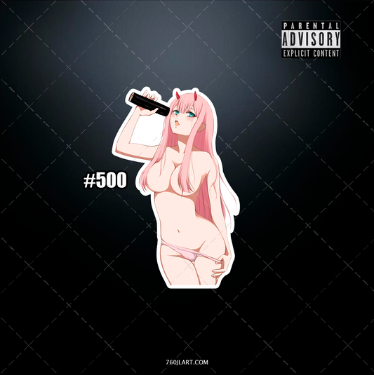Anime vinyl sticker #500, Sexy Darling in the Franxx - NSFW