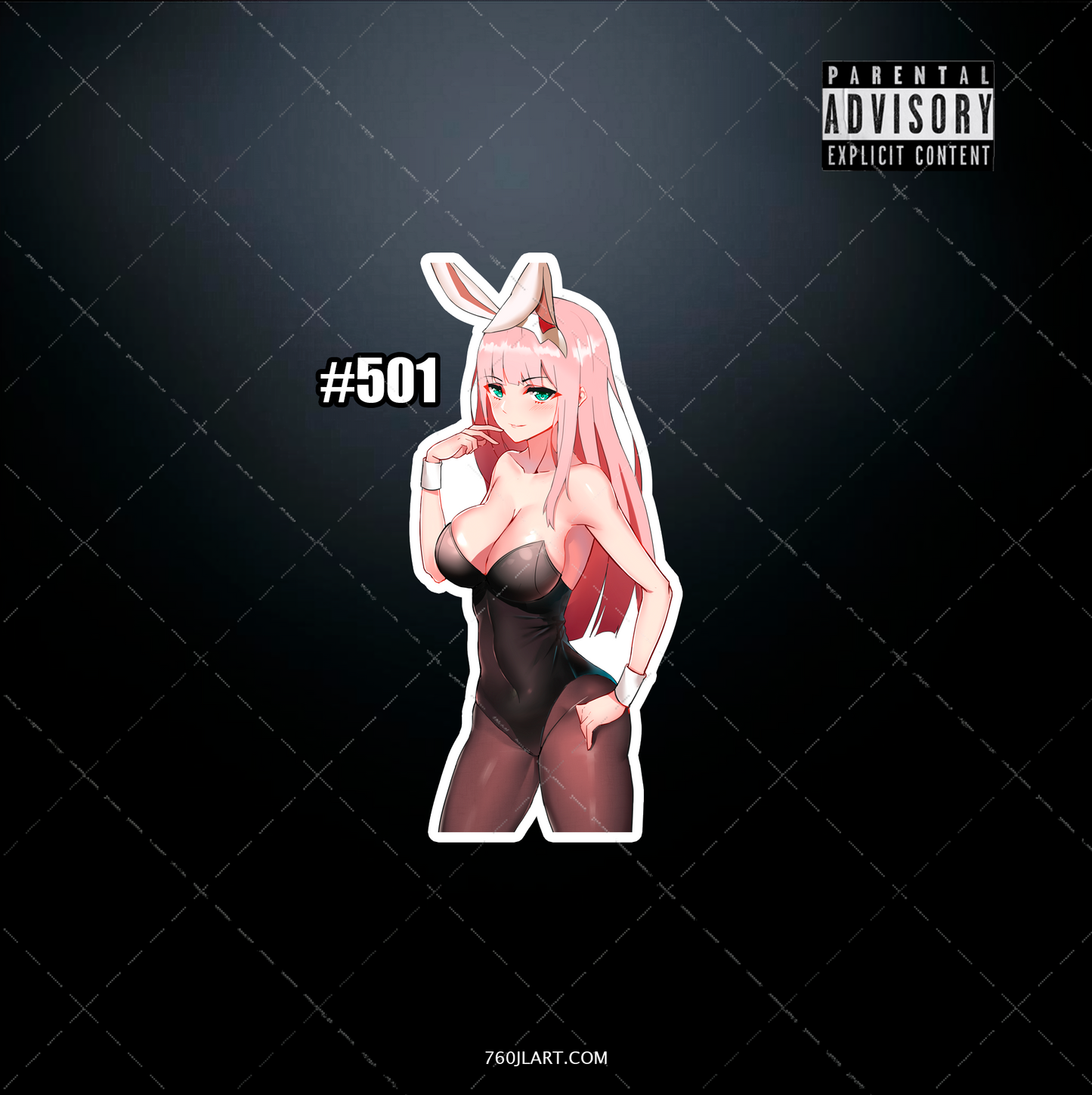 Anime vinyl sticker #501, Sexy Darling in the Franxx - NSFW