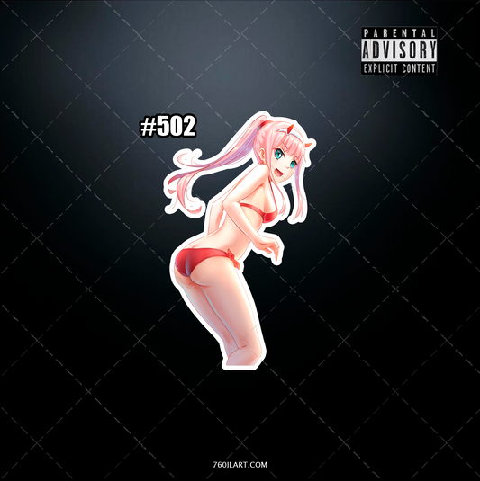 Anime vinyl sticker #502, Sexy Darling in the Franxx - NSFW