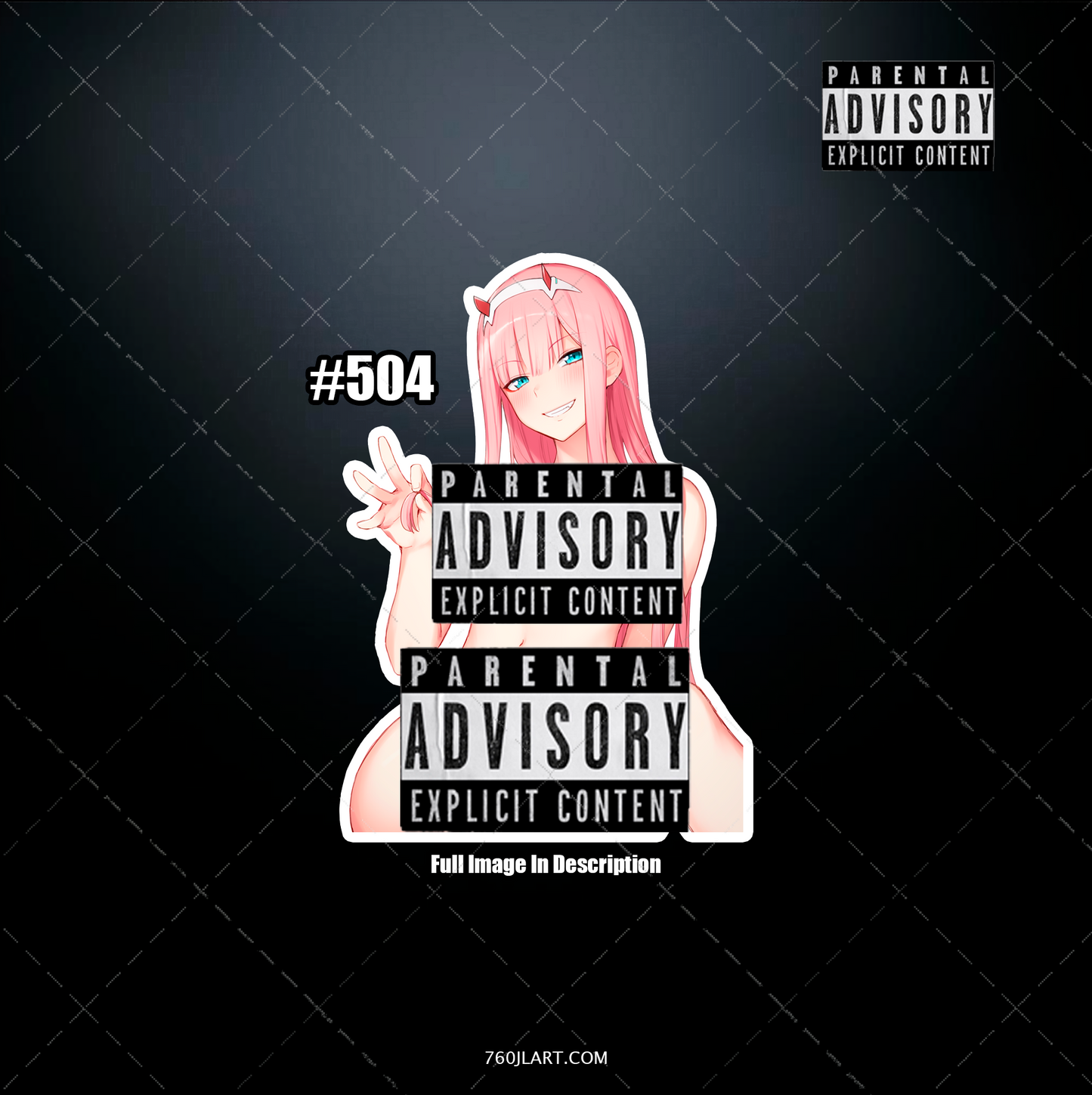 Anime vinyl sticker #504, Sexy Darling in the Franxx NSFW