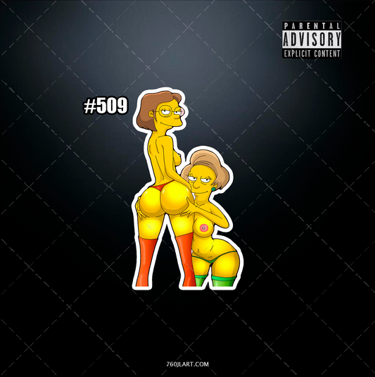Anime vinyl sticker #509, Sexy The Simpsons - NSFW
