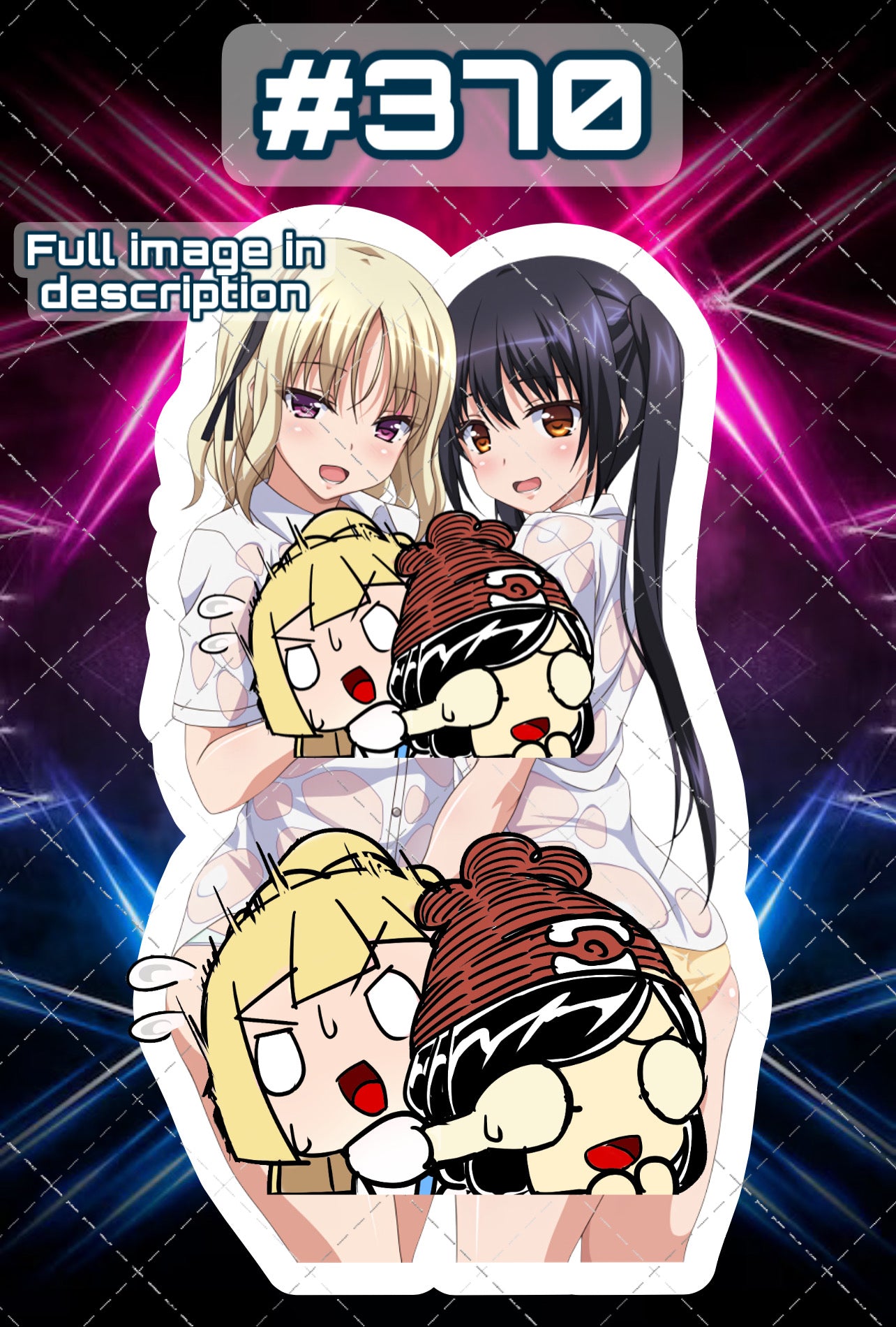Anime vinyl sticker #370, sexy decal, NSFW, (hentai), JK to Ero Konbini Tenchou - Fuyutsuki Shior, Nakaizumi Yui