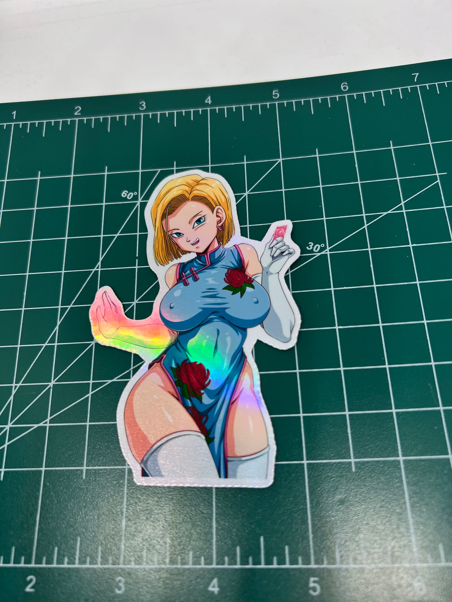 Anime 4" Sexy Android 18, Milk, Bulma,  NSFW vinyl sticker package #4