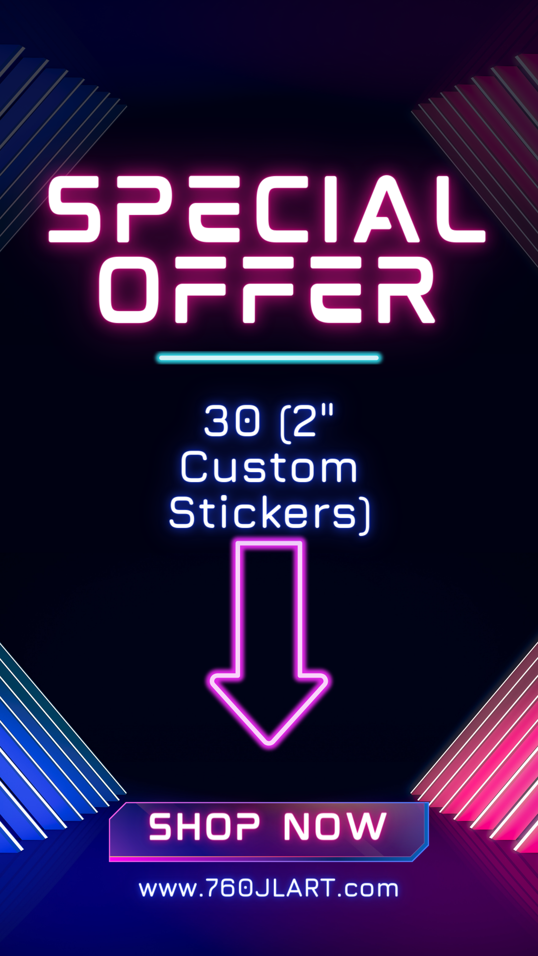 30 (2") Custom Stickers!! Die-Cut