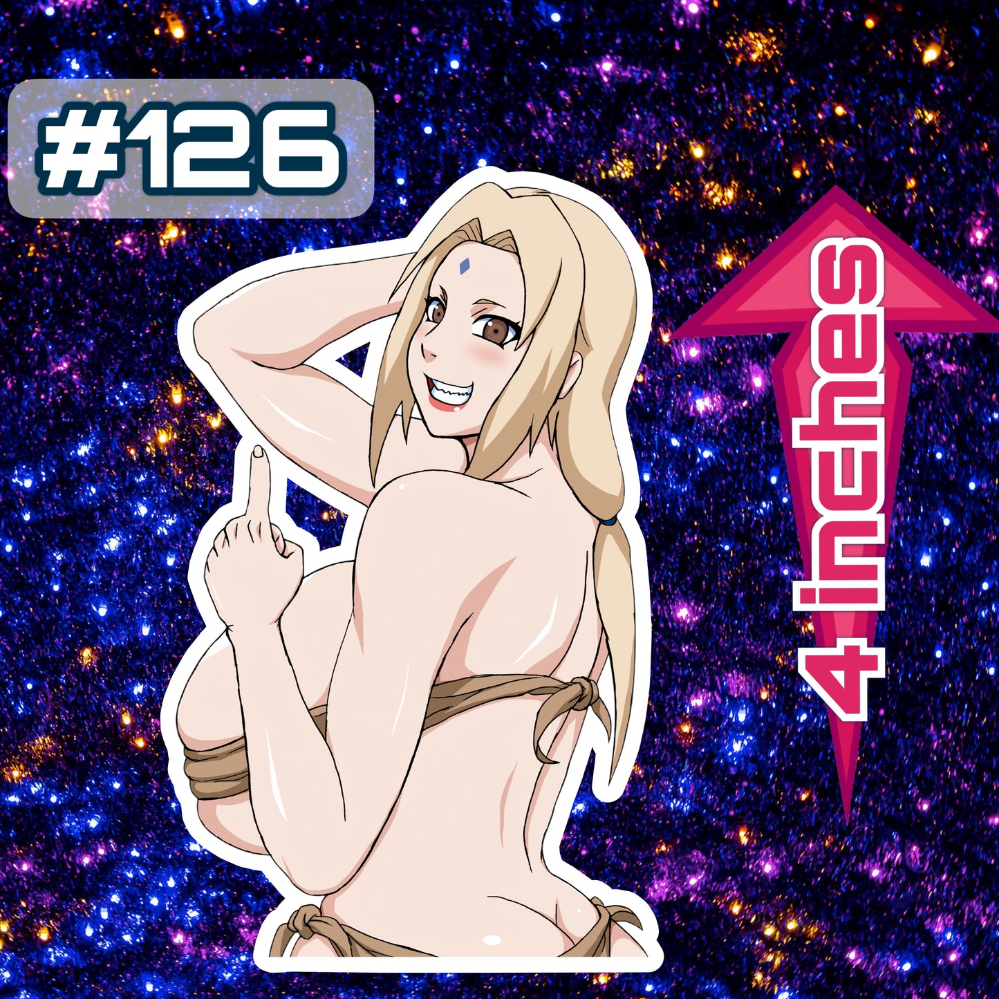 Anime vinyl sticker #126, sexy Tsunade, Naruto Shippuden