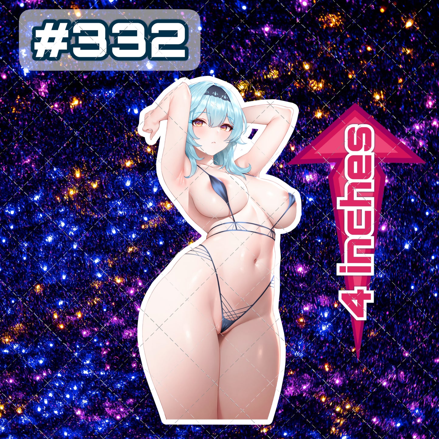 Anime vinyl sticker #332, Genshin Impact, sexy decal