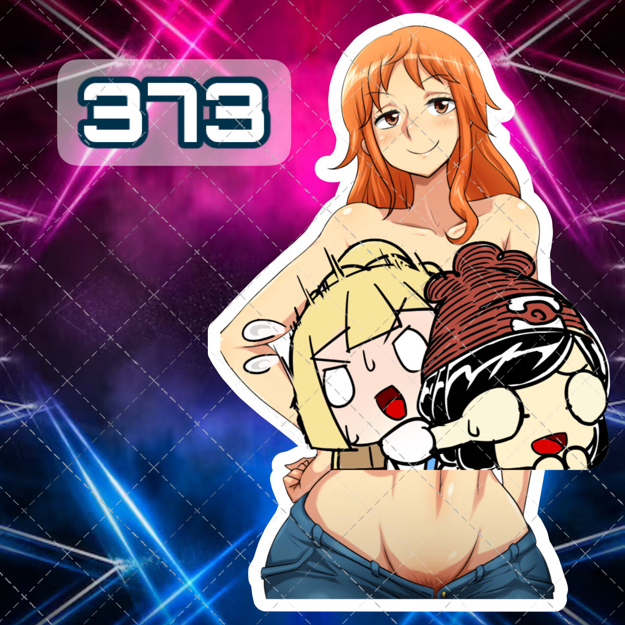 vinyl sticker #373, sexy decal, One Piece -nami( hentai)