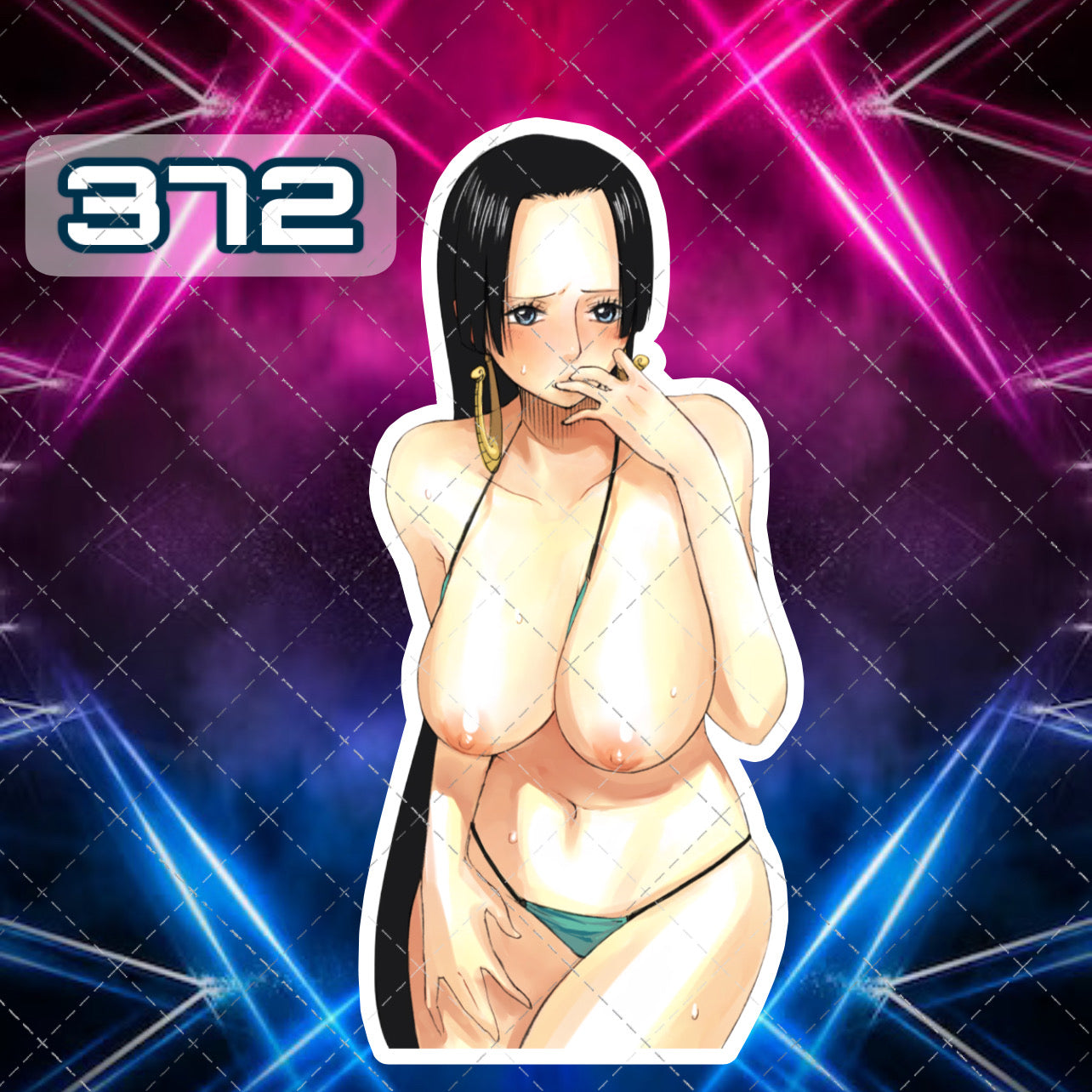 vinyl sticker #372, sexy decal, One Piece -boa handcock( hentai)