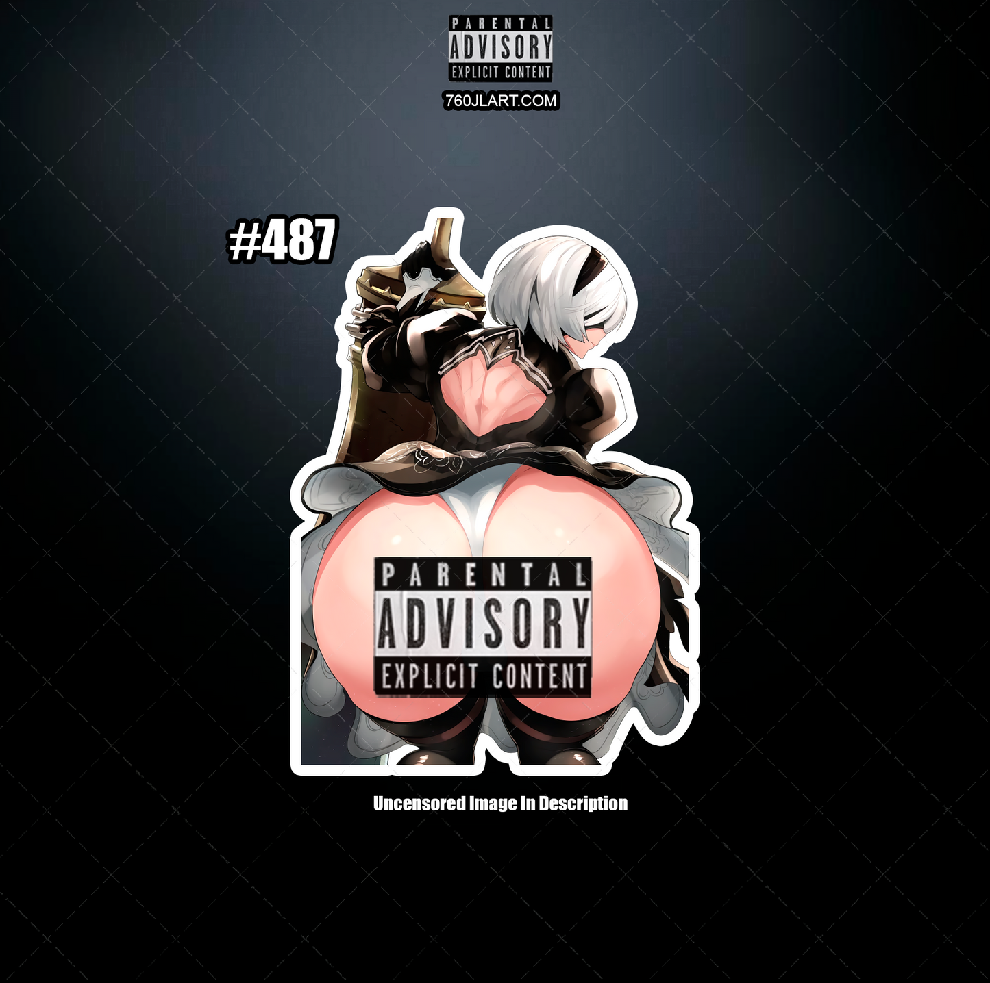 Anime vinyl sticker #487, Sexy NieR Automata NSFW