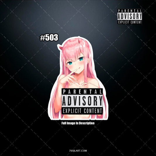 Anime vinyl sticker #503, Sexy Darling in the Franxx - NSFW