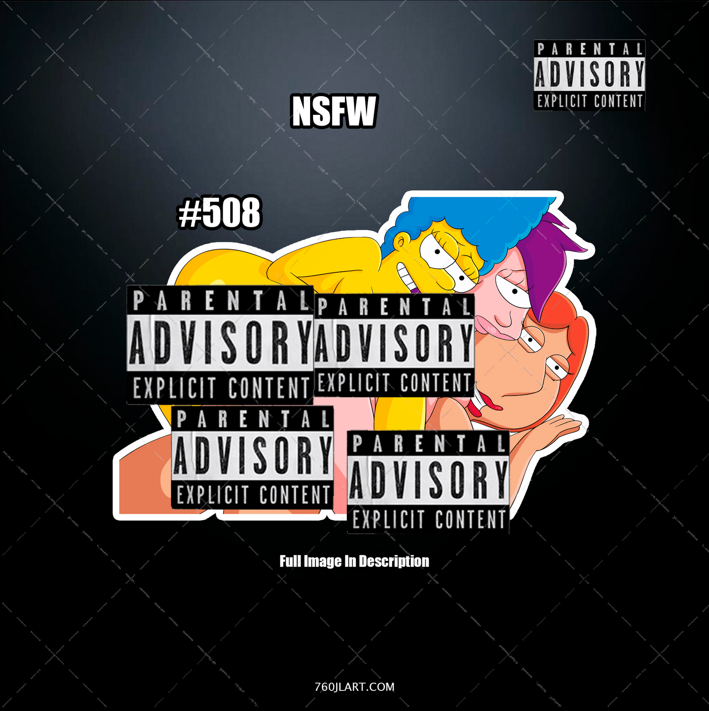 Anime vinyl sticker #508, Sexy The Simpsons - NSFW