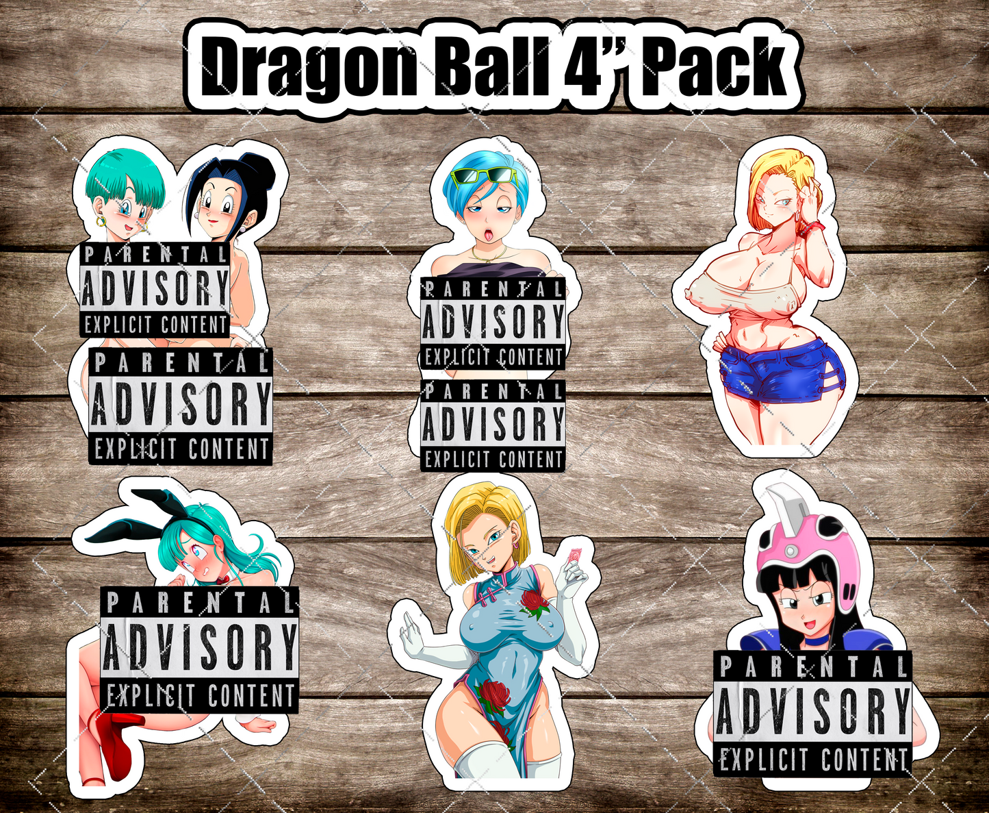 Anime 4" Sexy Android 18, Milk, Bulma,  NSFW vinyl sticker package #4
