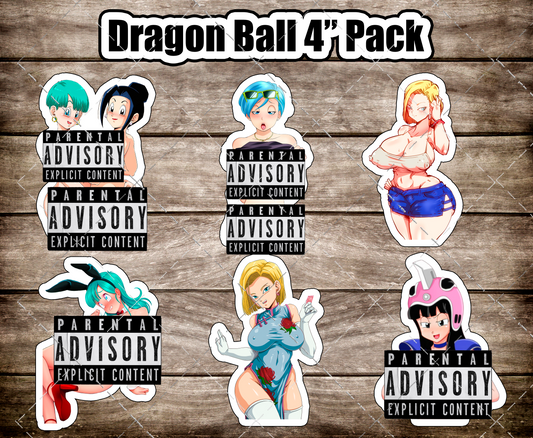 Anime 4" Sexy Android 18, Milk, Bulma,  NSFW vinyl sticker package #4
