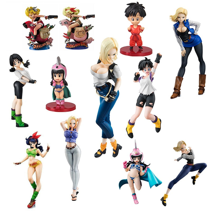 Dragon Ball Z Anime Action Figure Kuririn Android 18 Figurine Videl Statue Super Saiyas Lunch Bulma Figma Model Sexy Girl Toys