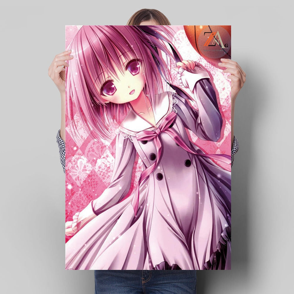 Girl Lolita Sweet Little Loli Anime Poster Canvas Picture Print Cuadros Wall Art Modern Decoration Mural Room Decor Frameless
