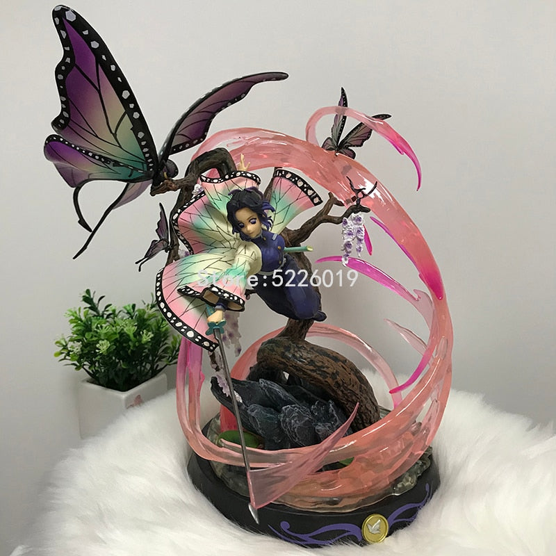 36cm Kimetsu No Yaiba Action Figure GK Kochou Shinobu Anime Figure Demon Slayer Kochou Shinobu Kanroji Mitsuri Figurine Model