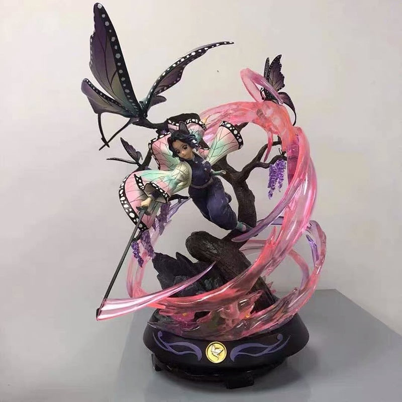 36cm Kimetsu No Yaiba Action Figure GK Kochou Shinobu Anime Figure Demon Slayer Kochou Shinobu Kanroji Mitsuri Figurine Model
