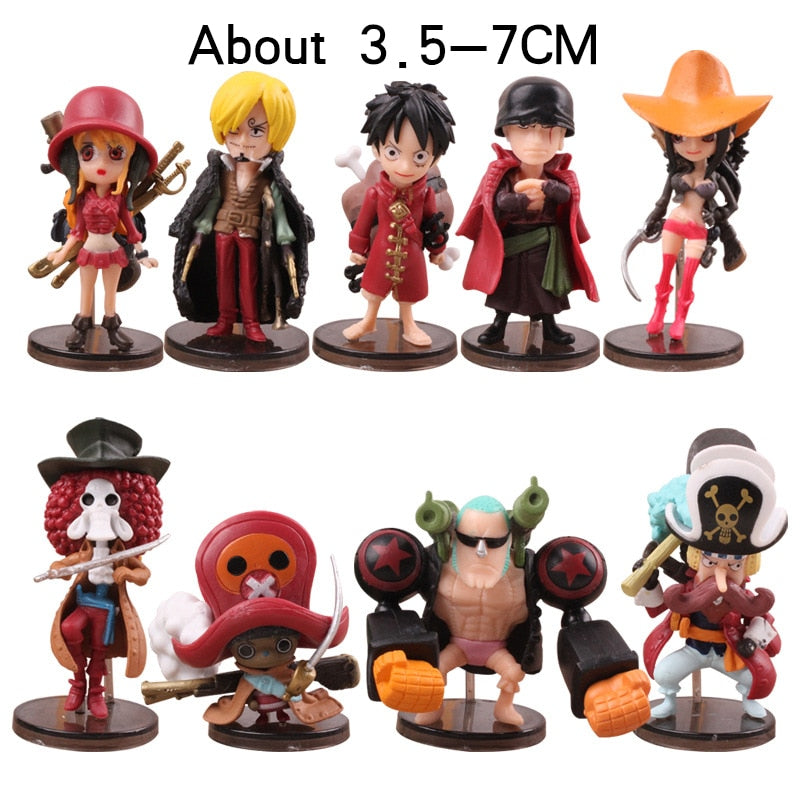 One Piece Anime Figure Action Figurine Luffy Tony Chopper Zoro Water Law Robin Nami Sanji Usopp Sir Crocodile PVC Model Toy