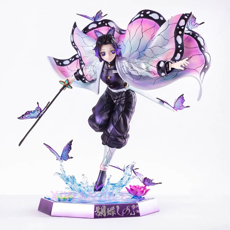 36cm Kimetsu No Yaiba Action Figure GK Kochou Shinobu Anime Figure Demon Slayer Kochou Shinobu Kanroji Mitsuri Figurine Model