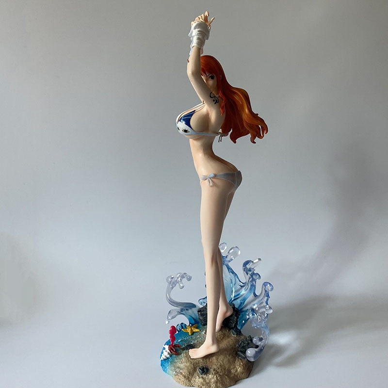 34.5CM One Piece Nami Naked Anime Figures GK Cat Burglar Action Figurines Model Sexy Girl Doll Figma Statue Adult Figures Toys