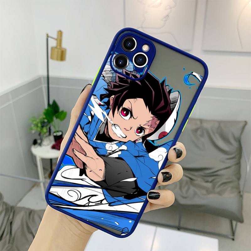 Kimetsu No Yaiba Demon Slayer Anime Phone Case matte transparent For iphone 11 12 13 7 8 plus mini x xs xr pro max cover