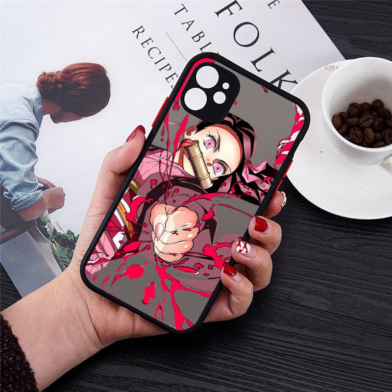 Kimetsu No Yaiba Demon Slayer Anime Phone Case matte transparent For iphone 11 12 13 7 8 plus mini x xs xr pro max cover
