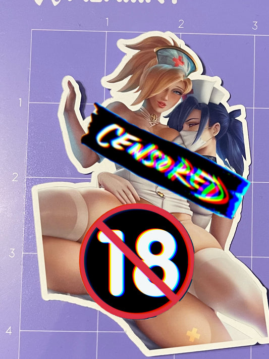 Anime vinyl sticker #6 Sexy Nurse, NSFW, Hot