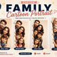 Custom Family Portrait From Photos – Personalized Cartoon Wall Art Print