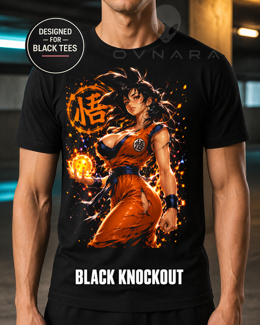 Legendary Martial Arts Hero Anime T-Shirt – Halftone or Black Knockout