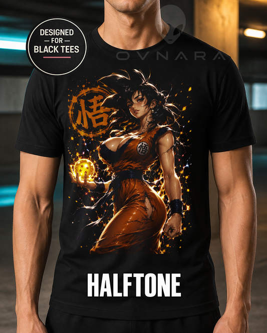 Legendary Martial Arts Hero Anime T-Shirt – Halftone or Black Knockout