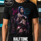 Neon Punk Rebel Anime T-Shirt – Halftone or Black Knockout