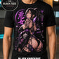 Sexy Anime Girl T-Shirt – Halftone or Black Knockout Graphic Tee
