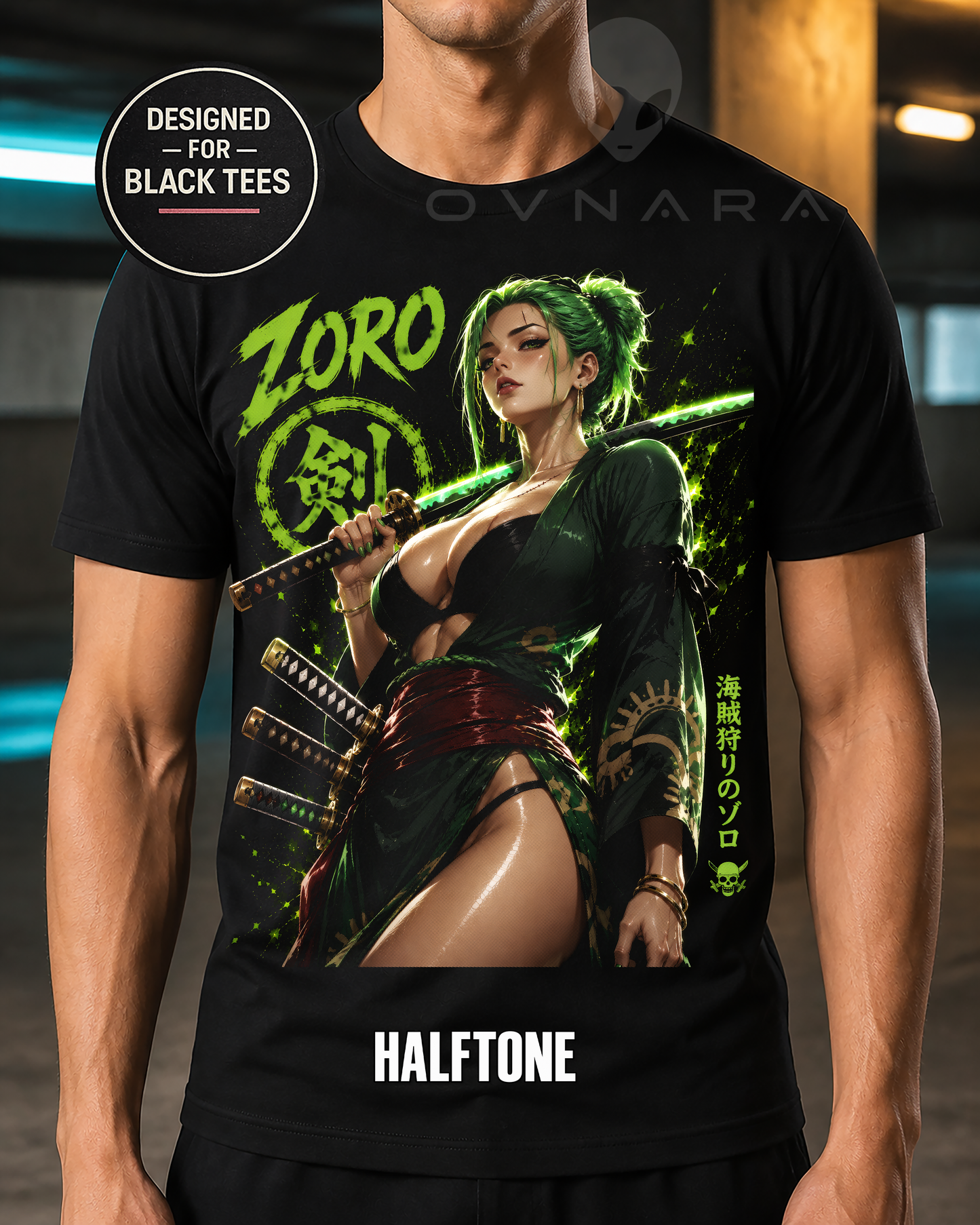 Three-Sword Pirate Hunter Anime T-Shirt or DTF Transfer – Halftone