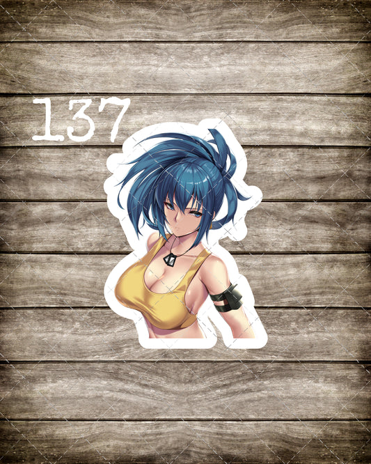Anime vinyl sticker #137, The King of Fighters - Leona