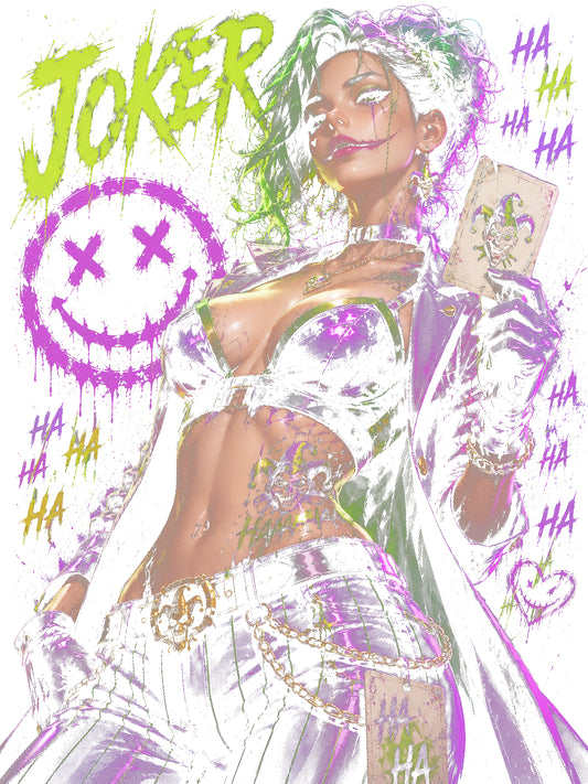 Neon Chaos Queen Anime T-Shirt or DTF Transfer – Halftone