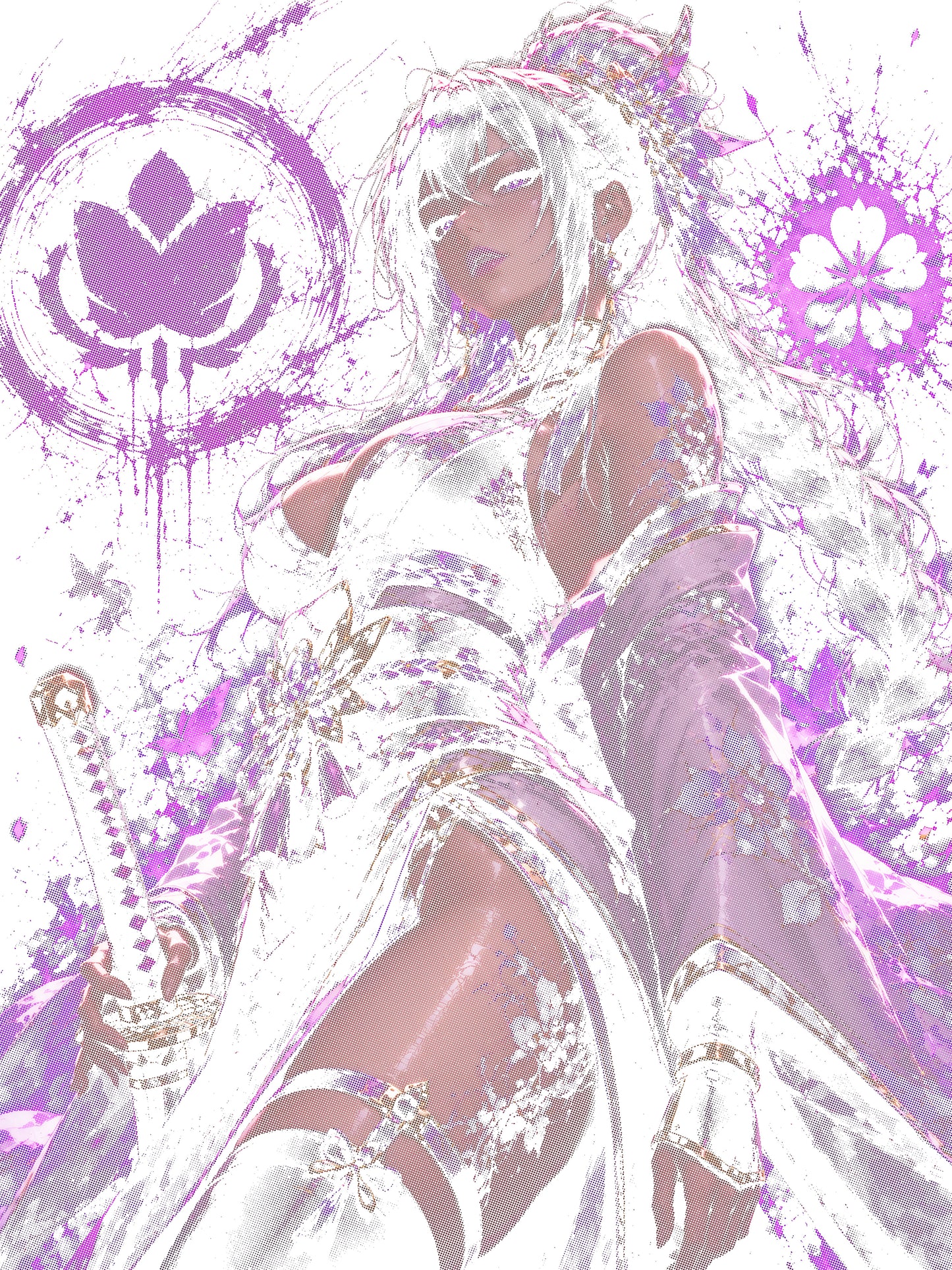 Violet Cursed Blade Anime T-Shirt or DTF Transfer – Halftone