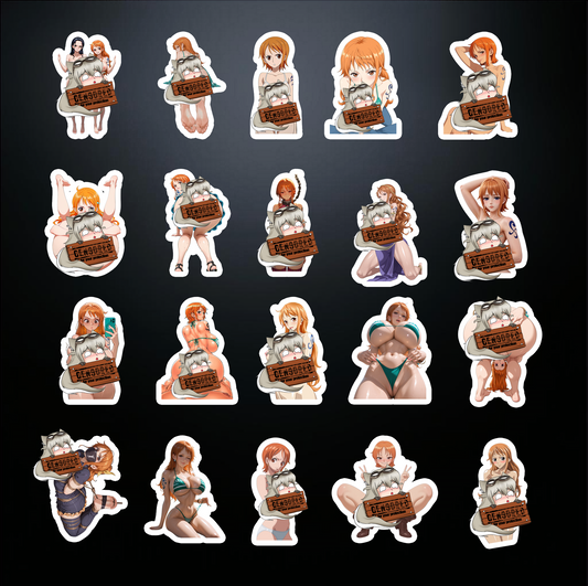 One Piece NSFW Sticker Pack – 20 Laminated Explicit Anime Stickers (2 Inch Set)