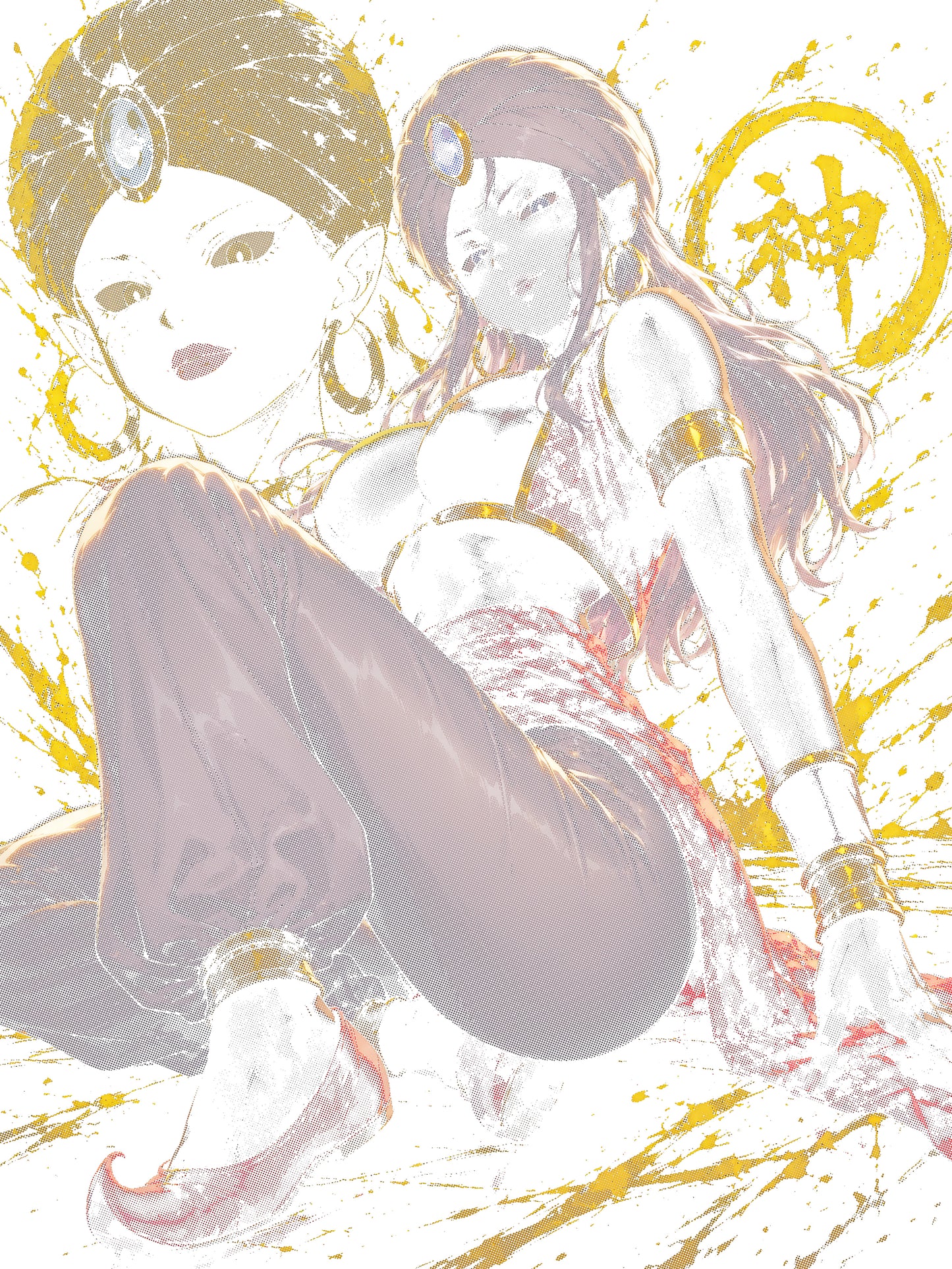 Golden Serpent Empress Anime T-Shirt or DTF Transfer – Halftone
