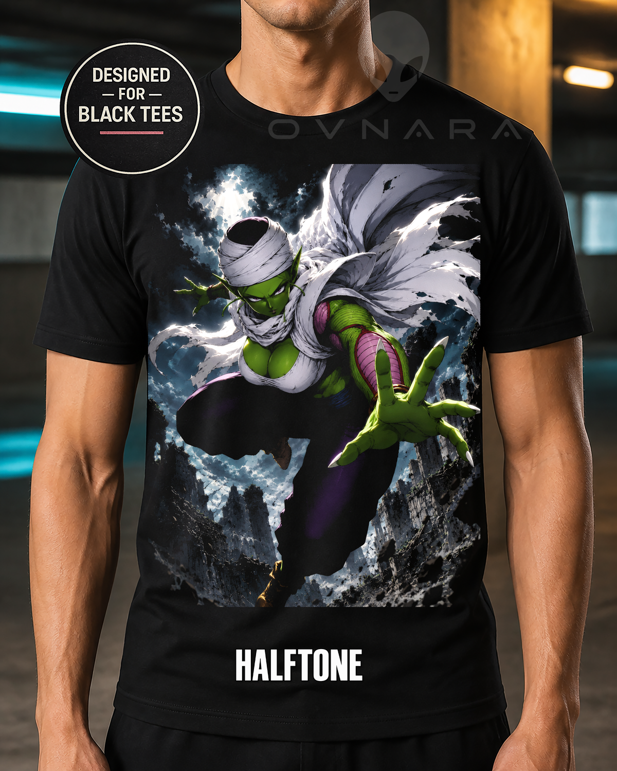 Emerald Cosmic Warrior Anime T-Shirt or DTF Transfer – Halftone