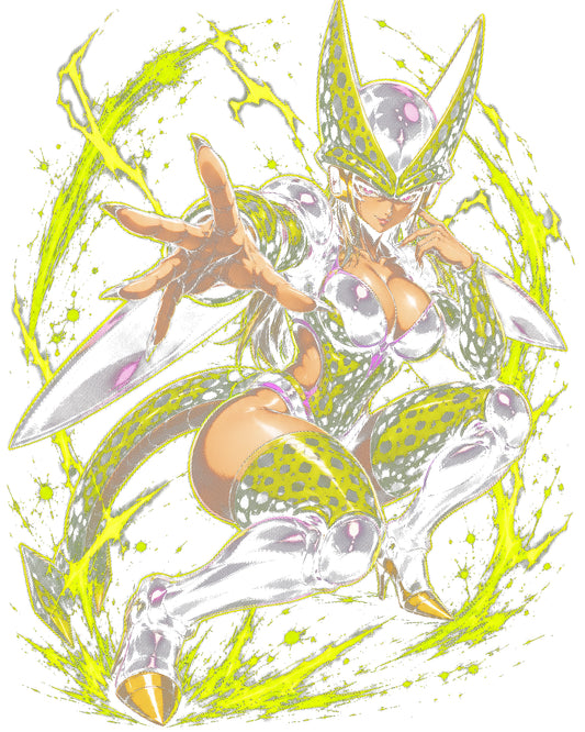 Neon Bio-Android Queen Anime T-Shirt or DTF Transfer – Halftone