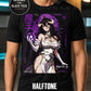 Demon Queen Anime T-Shirt – Halftone or Black Knockout Graphic Tee