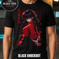 Red Samurai Anime Girl T-Shirt – Halftone or Black Knockout Tee