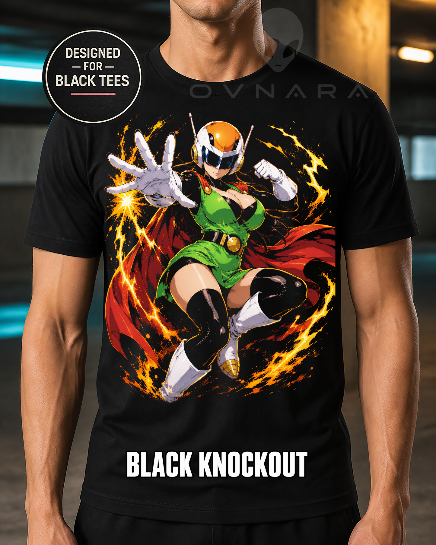 Great Saiyaman 2 Anime T-Shirt – Halftone or Black Knockout