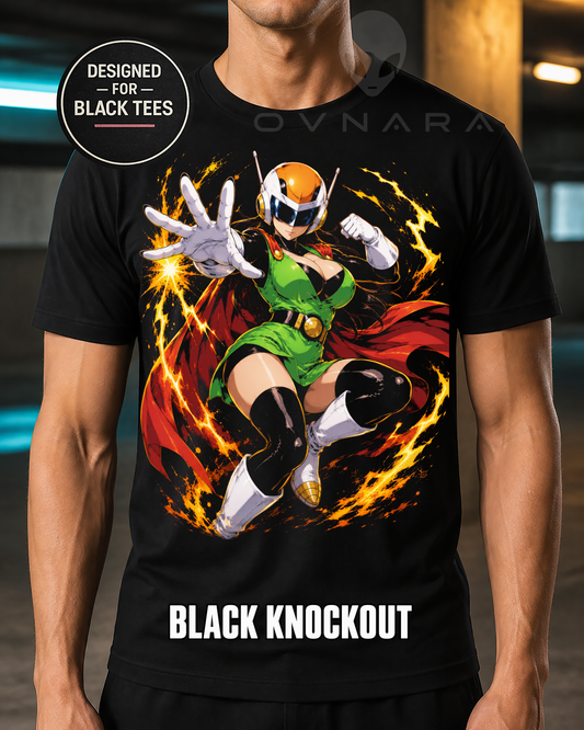 Great Saiyaman 2 Anime T-Shirt – Halftone or Black Knockout