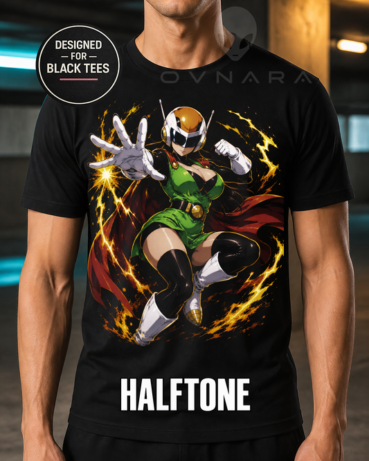 Great Saiyaman 2 Anime T-Shirt – Halftone or Black Knockout