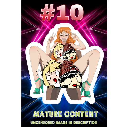 Anime vinyl sticker #10, sexy decal, NSFW, (hentai), One Piece, Nude Nami